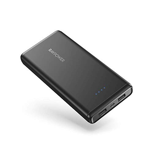 RAVPower Powerbank 20000mAh Externer Akku 2 USB Ports iSmart 5V/3.4A Handy Ladegerät für iPhone XS...