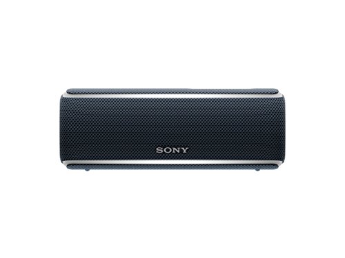 Sony SRS-XB21 kabelloser Bluetooth Lautsprecher (tragbar, farbige Lichtleiste, Extra Bass, NFC, wasserabweisend, kompatibel mit Party Chain) schwarz