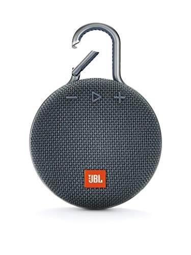 JBL Clip 3 Bluetooth Lautsprecher in Blau – Wasserdichte, tragbare Musikbox mit praktischem Karabi...