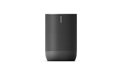 Sonos Move Smart Speaker schwarz(Wasserfester WLAN und Bluetooth Lautsprecher mit Alexa Sprachsteuerung, Google Assistant und AirPlay 2 – Kabellose Outdoor Musikbox mit Akku für Musikstreaming)