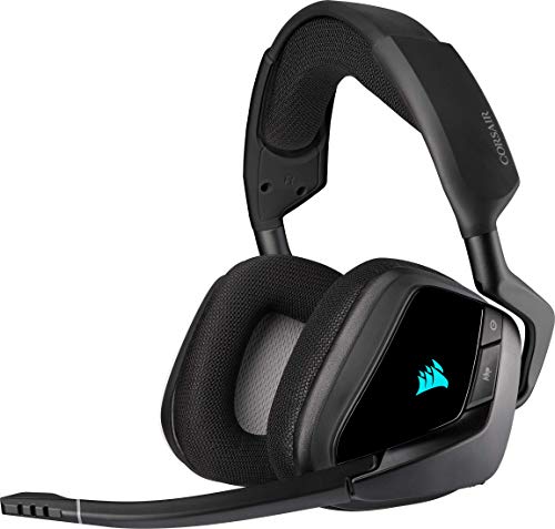 Corsair Void Elite RGB Wireless Gaming Headset (7.1 Surround Sound, Ultraniedrige Latenz, 12 Meter R...