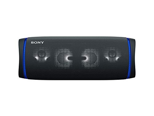 Sony SRS-XB43 tragbarer, kabelloser Bluetooth Lautsprecher (Mehrfarbige Lichtleiste, Lautsprecherbel...