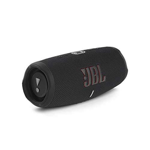 JBL Charge 5 Bluetooth-Lautsprecher in Schwarz – Wasserfeste, portable Boombox mit integrierter Po...